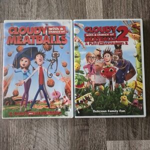 Cloudy with a Chance of Meatballs 1 & 2 DVD Set - Family Movie - Animated